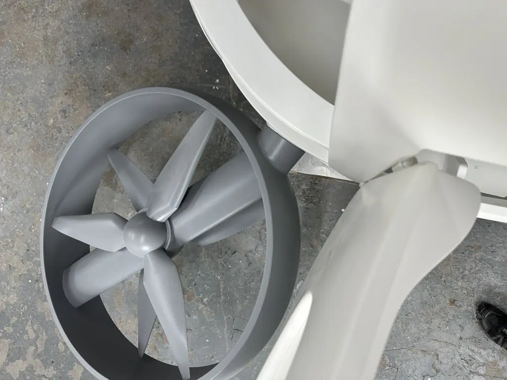 Detailansicht von Flugsimulator für Boeing konstruiert und gefertigt mit CNC