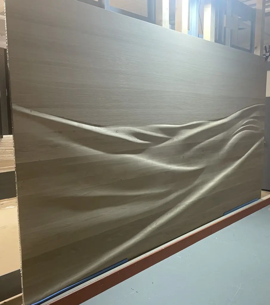 Wellenwand konstruiert und in 3D ausgefräst